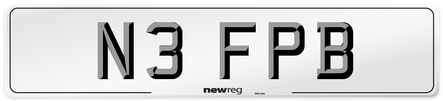 N3 FPB Number Plate from New Reg